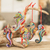 Ceramic ornaments, 'Seahorse Squadron' (set of 6) - Set of 6 Ceramic Seahorse Ornaments Handmade in Guatemala (image 2) thumbail
