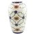 Ceramic vase, 'Margarita Garland' (medium) - Artisan Crafted Floral Ceramic Vase (Medium) (image 2a) thumbail