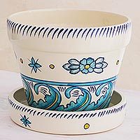 Ceramic flower pot,