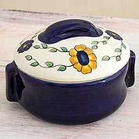 Ceramic covered sauce dish Margarita Guatemala