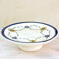 Ceramic cake stand Margarita Guatemala