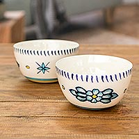 Ceramic bowls Bermuda Star pair Guatemala