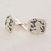 Sterling silver cufflinks,