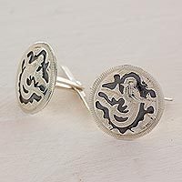 Sterling silver cufflinks,