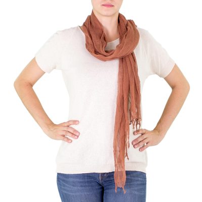 Cotton scarf, Mahogany Moods