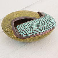 Ceramic centerpiece Labyrinth of Earth and Sky Nicaragua