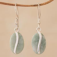 Jade dangle earrings,