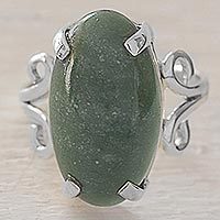 Jade cocktail ring,