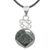 Jade pendant necklace, 'Circle of Truth in Dark Green' - Dark Green Jade Pendant Necklace from Guatemala (image 2a) thumbail