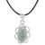 Jade pendant necklace, 'Rhombus Flower' - Light Green Guatemalan Jade and Sterling Silver Necklace (image 2a) thumbail