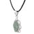 Jade pendant necklace, 'Rhombus Flower' - Light Green Guatemalan Jade and Sterling Silver Necklace (image 2c) thumbail