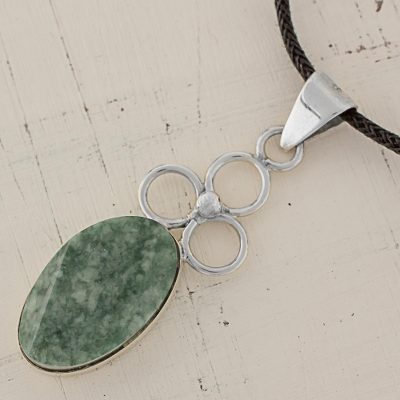 Jade pendant necklace, Circles of Love