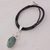 Jade pendant necklace, 'Circles of Love' - Jade Oval Pendant Necklace Handmade in Guatemala (image 2b) thumbail