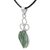 Jade pendant necklace, 'Circles of Love' - Jade Oval Pendant Necklace Handmade in Guatemala (image 2c) thumbail
