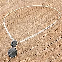 Jade pendant collar necklace,
