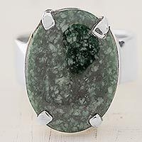 Jade cocktail ring,