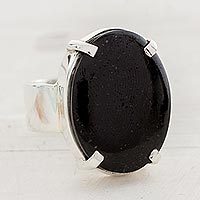 Jade cocktail ring,