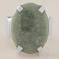 Jade cocktail ring,