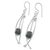 Jade dangle earrings, 'Dark Green Oscillation' - Modern 925 Sterling Silver Earrings with Guatemalan Jade (image 2d) thumbail