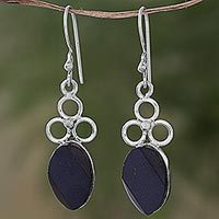 Jade dangle earrings,