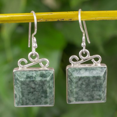 Jade dangle earrings, Smooth Sailing