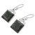 Jade dangle earrings, 'Smooth Sailing in Dark Green' - Green Jade Sterling Silver Dangle Earrings Guatemala (image 2e) thumbail