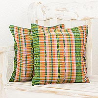 Cotton cushion covers Cunen Garden pair Guatemala