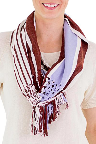 Cotton infinity scarf, Exuberant Beauty in Russet