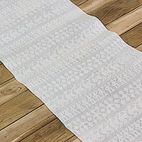 Cotton table runner Daily Benedictions Guatemala