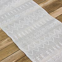 Cotton table runner Blessed Orchard Guatemala
