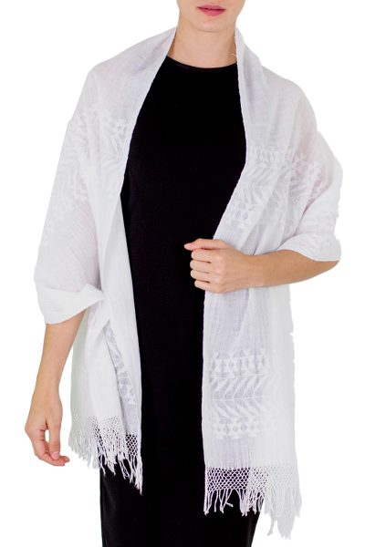 Cotton shawl, Fleeting Beauty