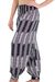 Cotton harem pants, 'Midnight in Mixco' - Jaspe Handwoven Cotton Harem Pants in Onyx and Oyster (image 2b) thumbail