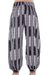 Cotton harem pants, 'Midnight in Mixco' - Jaspe Handwoven Cotton Harem Pants in Onyx and Oyster (image 2c) thumbail