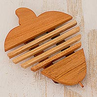 Cedar wood trivet Cashew Guatemala