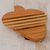 Cedar wood trivet, 'Cashew' - Cedar Wood Trivet Cashew Nut Shape from Guatemala (image 2b) thumbail