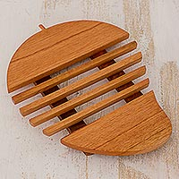 Cedar wood trivet Juicy Mango Guatemala