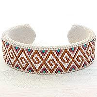 Beaded cuff bracelet,