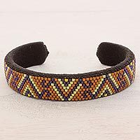 Beaded cuff bracelet,
