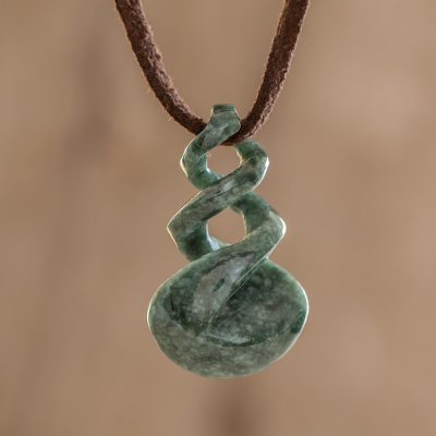 Jade pendant necklace, Swirl of the Sea