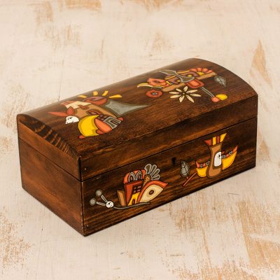 Wood jewelry box, Treasures of My Land