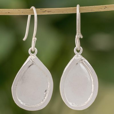 Fine silver dangle earrings, Creative Drops