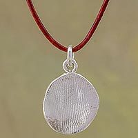 Fine silver pendant necklace,