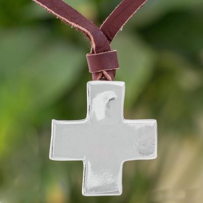 Fine silver pendant necklace, Unwavering Faith