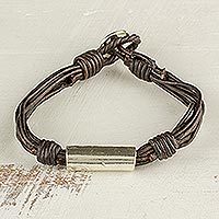 Fine silver pendant bracelet,