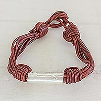 Fine silver pendant bracelet,