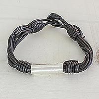Fine silver pendant bracelet,