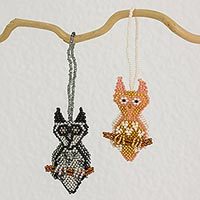 Glass beaded ornaments,