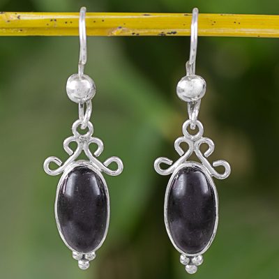 Jade dangle earrings, Traditional Harmony