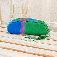 Cotton cosmetic bag Happy Days in Green Guatemala