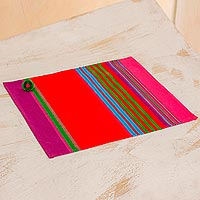 Cotton placemats Vibrant Countryside set of 4 Guatemala